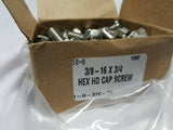 Box of 100 Hex HD CAP Screw 3/8-16 × 3/4, SKBAWA-B017