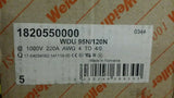 5 WEIDMULLER, 1820550000, DIN Terminal Block, WDU 95N/120N, SKBAWA-B039