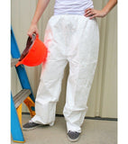 Box of 40 Large TYVEK Elastic Waist Pants- 01306 White, SKBAWA-000