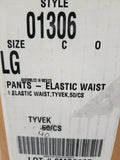 Box of 40 Large TYVEK Elastic Waist Pants- 01306 White, SKBAWA-000