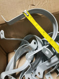 Box of 15 Royal 4" 2 Hole PVC Coated Steel Strap, Grey, SKBAWA-B045