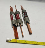 Lot of 3 Bullet ECSR 100 Amp, Fuse, Class RK5 Dual Element, 600V, SKBAWA-B034