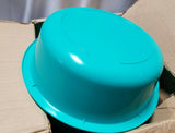 Box of 50 Medegen, Round Wash Basin, 6qt, Turquoise, H354-07, SKBAWA-s007