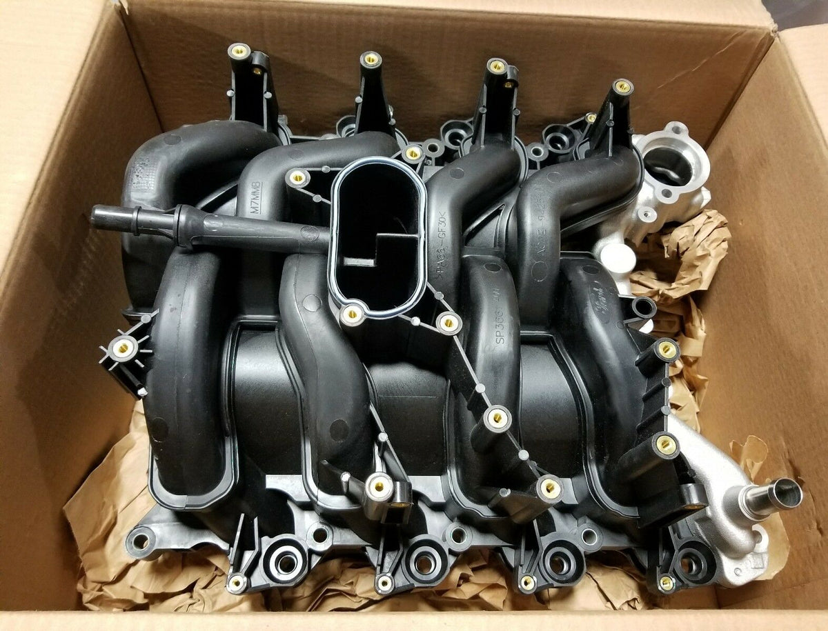 0914 FORD E350 5.4L INTAKE MANIFOLD & THERMOSTAT HOUSING CROSSOVER, S