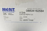 Box of 25, Merit 08834162584, 5" Surface Prep Disc, Very Fine, SKBAWA-b083