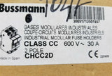 Lot of 3, Bussmann Fuse Holder, CHCC2D, 30A, 600V, SKBAWA-B013
