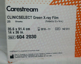 Carestream, Clinicselect, 14" X 36", Green X-RAY FILM, 604 2030, Skbawa-b073
