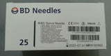 BOX OF 25 BD 405181 Spinal Quincke Type Point 22G x3.5in (ex2023) SKBAWA-b041