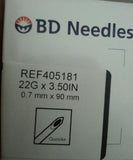 BOX OF 25 BD 405181 Spinal Quincke Type Point 22G x3.5in (ex2023) SKBAWA-b041