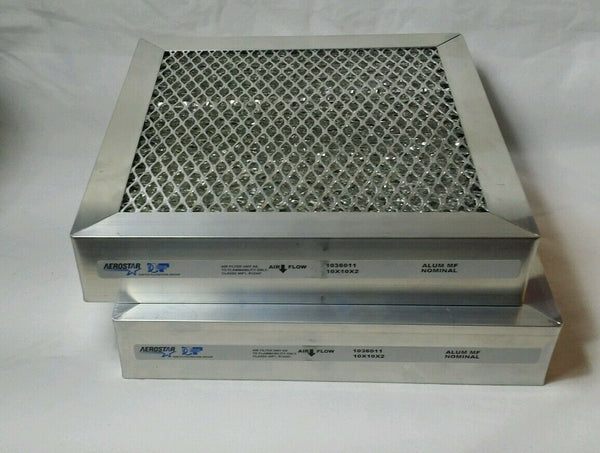 2pcs, AeroStar Dafco 1036011 ALUM MF Reusable Air Filter, 10x10x2, SKBAWA-000
