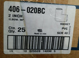 25pcs Lasco 406-020BC, 2" pvc Elbow, 90 schedule 40, SKBAWA-nnnn