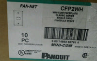 (Box of 10) Panduit CFP2WH, Mini-Com Faceplate (white), SKBAWA-000