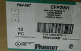 (Box of 10) Panduit CFP2WH, Mini-Com Faceplate (white), SKBAWA-000
