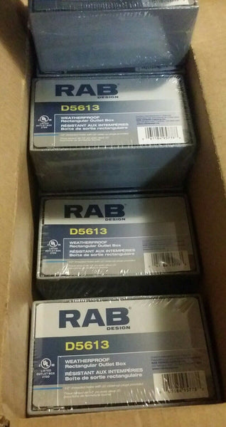 12pcs, RAB DESIGN D5613 WEATHERPROOF rectangular OUTLET BOX, SKBAWA-B060