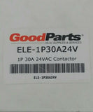 1(One) Good Parts ELE-1P30A24V1P 30A 24VAC CONTACTOR, SKBAWA-b115