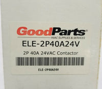 1 (One) Good Parts ELE-2P40A24V 2P 40A 24VAC CONTACTOR, SKBAWA-b115