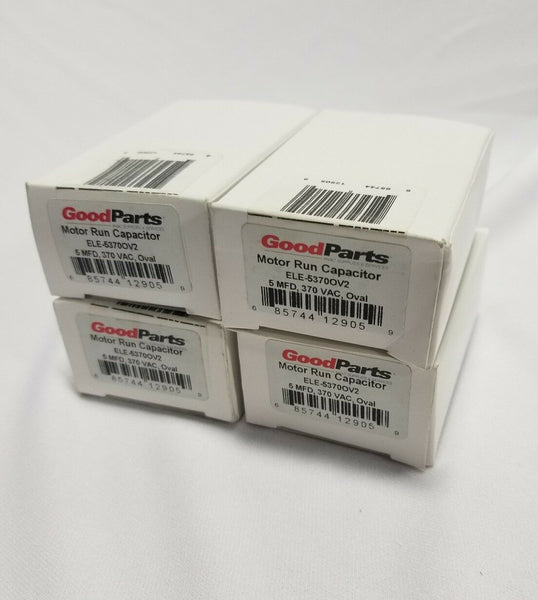 4pcs Good Parts MOTOR RUN CAPACITOR ELE- 5370OV25 MFD, 370VAC,OVAL, SKBAWA-000