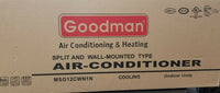 Goodman MSG12CWN1N indoor Unit for Split AC outside condenser not included, nnnn
