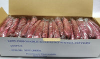 (Lot of 800) Red Disposable Car Steering Wheel Covers. Full Wheel, SKBAWA-s034 b