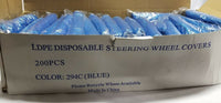 (Lot of 200) Blue Disposable Car Steering Wheel Covers. Full Wheel, SKBAWA-s033b