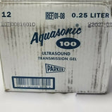 BOX OF 12, Medical Ultrasound Transmission Gel, AQUASONIC 100- blue, SKBAWA-b071