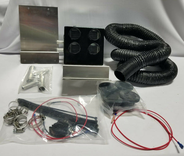 SPAL VA31-A101-46S, 5.2" Fan w/ 2 row Radiator 7" & accessories, SKBAWA-s006
