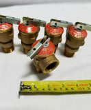 Lot of 5 - Wilkins 3/4" P1000A-150C Pressure Relief Valve, Brass, SKBAWA-C029