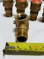 Lot of 5 - Wilkins 3/4" P1000A-150C Pressure Relief Valve, Brass, SKBAWA-C029