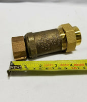 Wilkins Dual Check Valve -3/4 in. Coupling 700XL -Bronze, Lead Free, SKBAWA-c029