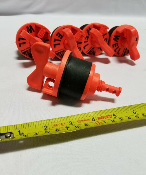 Lot of 5, Test Well T2, 2" Monitoring Well Locking Torquer Plugs, SKBAWA-s011