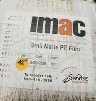 Imac 9mil Matte PP Film - 100' , 6409-9350 - White, SKBAWA-A001