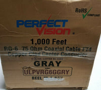 Perfect Vision 1000FT RG-6 75 OHM Coaxial Cable 3.0 GHz FT4 Copper, SKBAWA-000