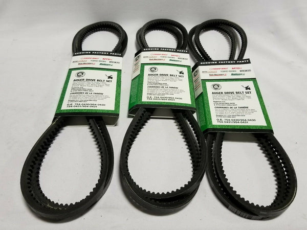 Lot of 6 MTD Auger Drive Belt for Snow Throwers - 754-0430, SKBAWA-B003