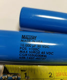 1 Mallory CGR103U030R4L Capacitor 10,000uF 30vdc POS+105C Max Surge SKBAWA-B007