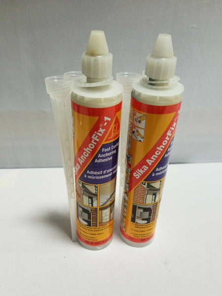 Lot of 2 Sika Anchorfix-1 FastCuring Anchoring Adhesive -10.1 fl.oz, SKBAWA-B010