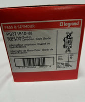 10 Pass & Seymour Legrand PS371510-W 15A,374 V Single Pole Switch , SKBAWA-B021