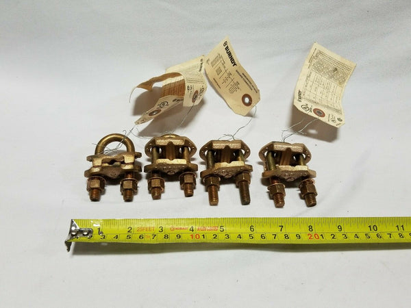 Lot of 4 Burndy Ground Connector - GAR 644C, SKBAWA-b501