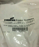 COOPER LOADBREAK ELBOW, LE225DD09TX, WITH TEST POINT 25KV 200 AMP, SKBAWA-B005