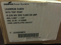 COOPER LOADBREAK ELBOW, LE225DD09TX, WITH TEST POINT 25KV 200 AMP, SKBAWA-B005