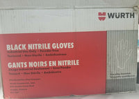 1000prs, Wurth Black Nitrile Gloves, XX-Large, 899-440113, SKBAWA-s003