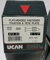 Box of 700 UCAN 2 1/2" FLAT-HEADED FASTENER -.300, SKBAWA-b528