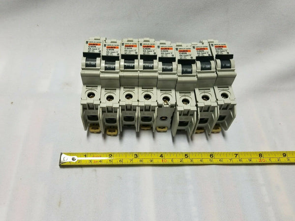 Lot of 8 Merlin Gerin Multi9 C60N - 6A Type C guaranteed function, SKBAWA-s023