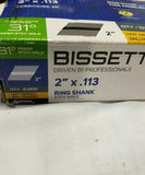 Box of 2,000 Bissett Ring Shank Framing Stick Nails 2"× .113 (31°), SKBAWA-B561