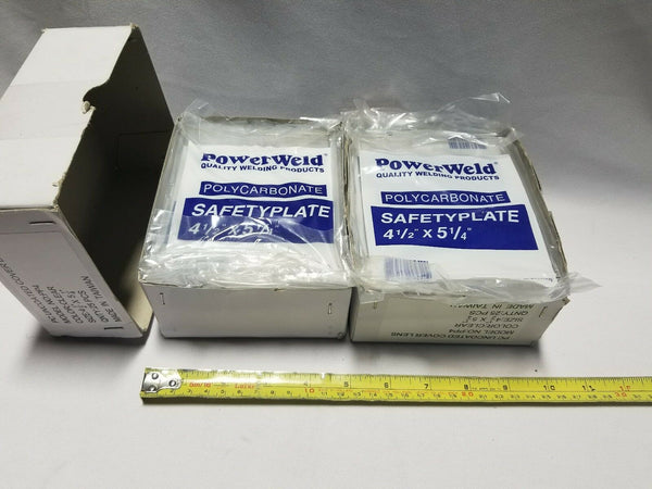 50 pcs Powerweld Clear Polycarbonate Safety Plate - 4 1/2"×5 1/4", SKBAWA-B024