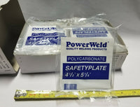 50 pcs Powerweld Clear Polycarbonate Safety Plate - 4 1/2"×5 1/4", SKBAWA-B024