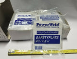 50 pcs Powerweld Clear Polycarbonate Safety Plate - 4 1/2"×5 1/4", SKBAWA-B024