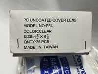 50 pcs Powerweld Clear Polycarbonate Safety Plate - 4 1/2"×5 1/4", SKBAWA-B024