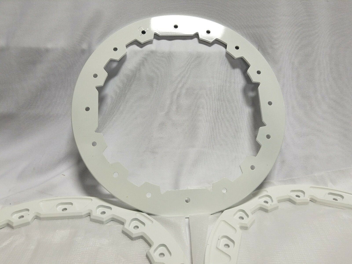 1 Polaris OEM Billet Beadlock Rings White r 5