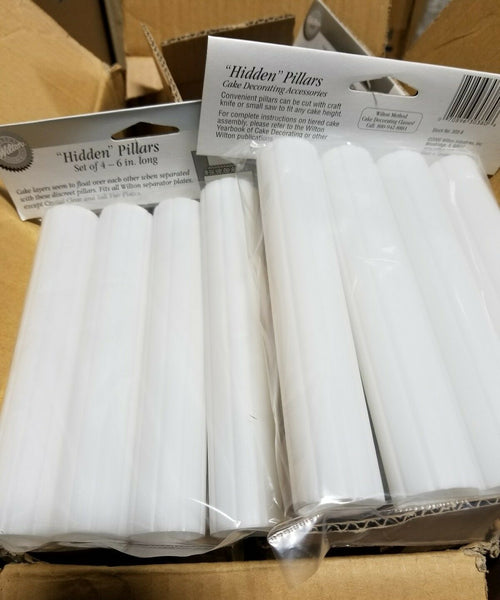 84 pcs Wilton Hidden cake Pillars - 6in. Long (21 packs x4 per Pack SKABWA-s020
