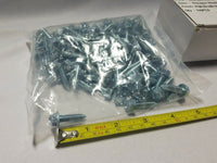 100pcs Hexagon Washer Head Tapping Screw, High Grade Zinc Plated 1", SKBAWA-B028